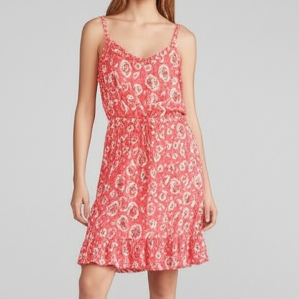 Loft Foral Red Sleeveless Dress